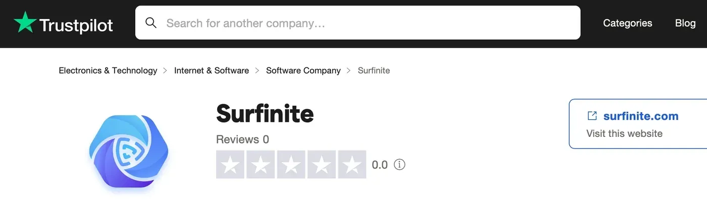 What are the disadvantages of Surfinite Browser?